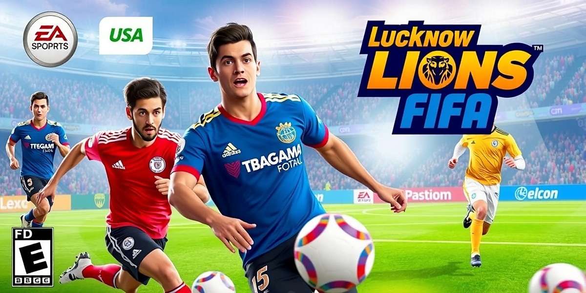 Lucknow Lions FIFA Official Cover Lucknow Lions FIFA game cover featuring Indian footballers in action